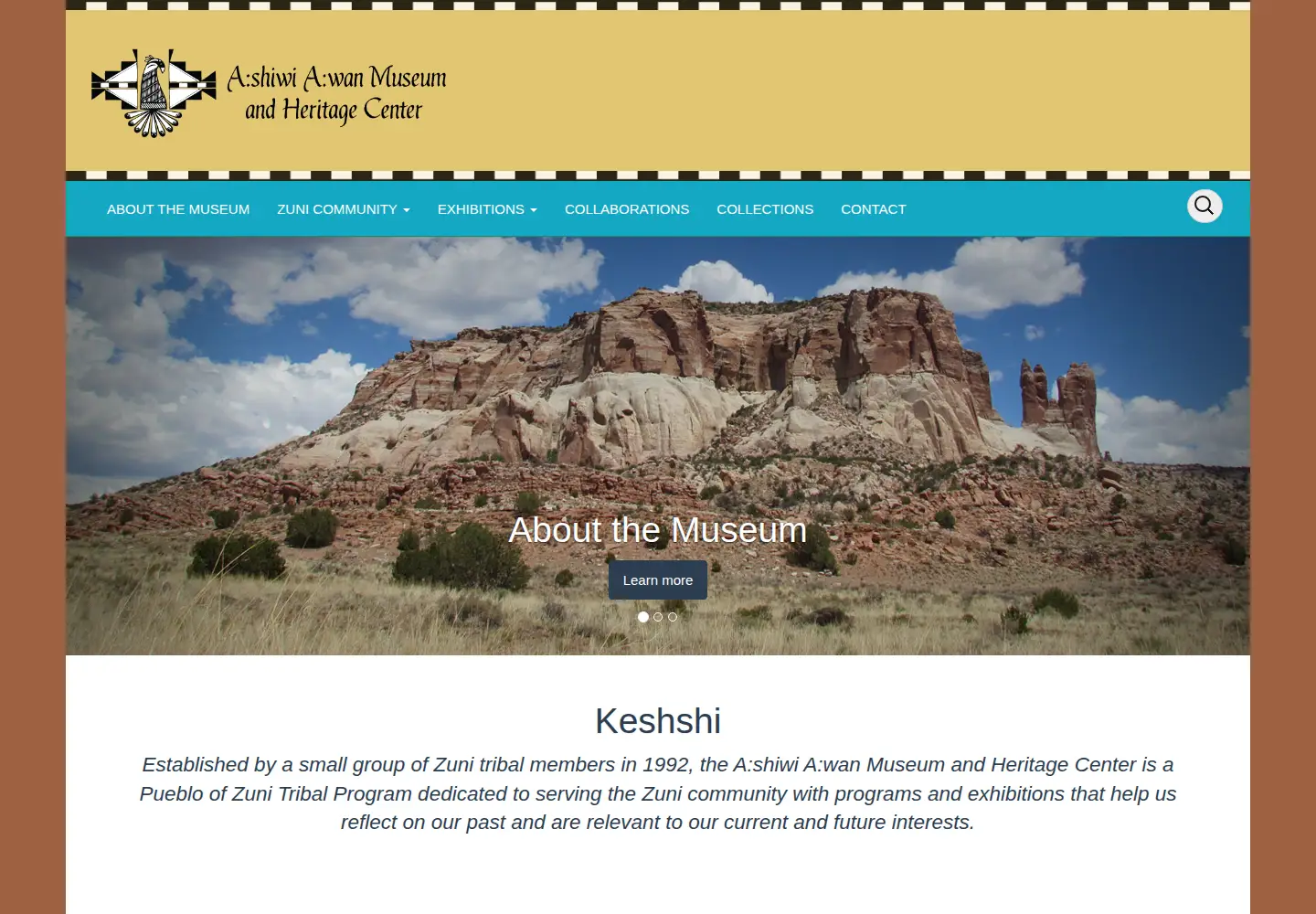 Screenshot of ashiwi-museum.org