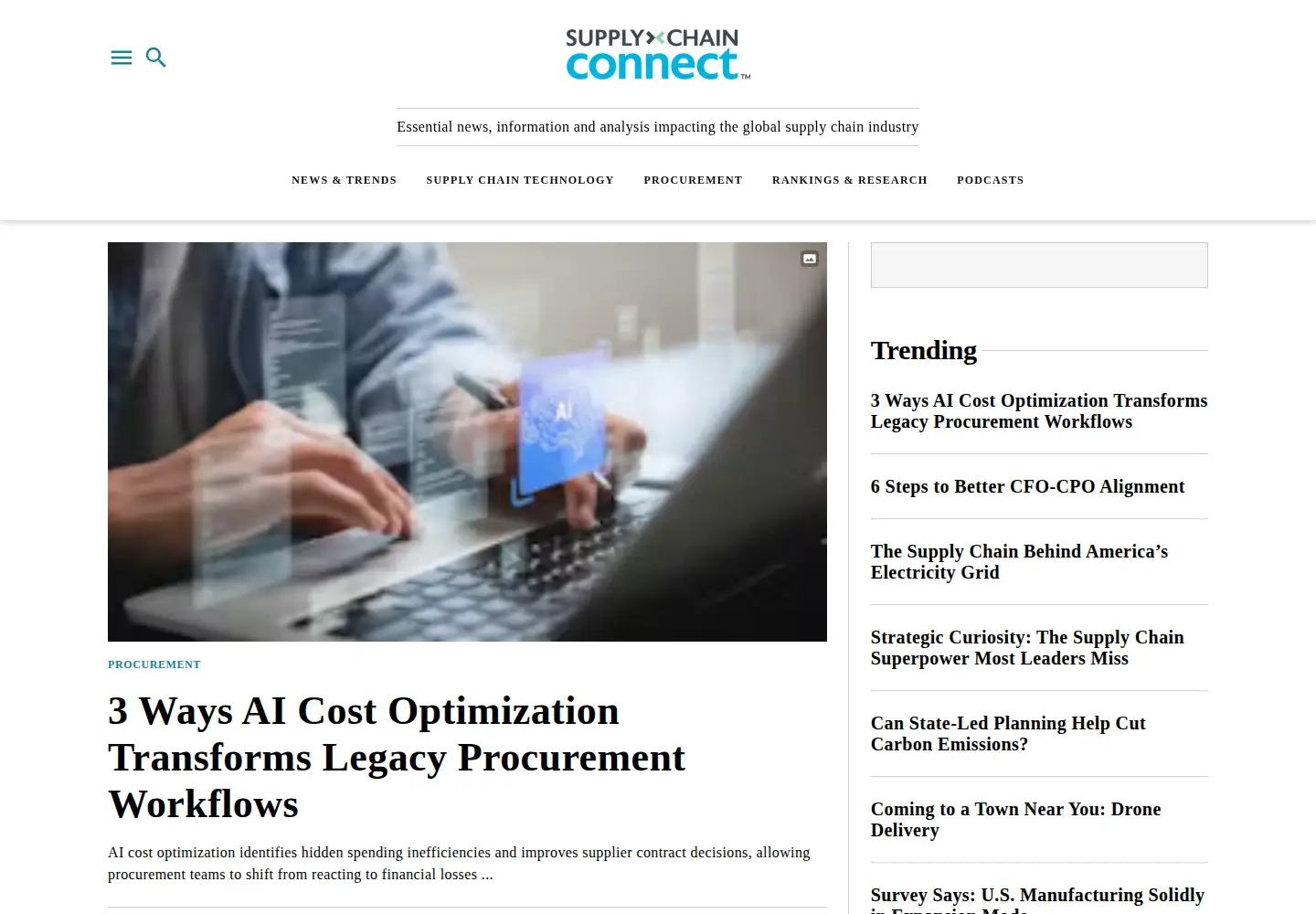 Captured homepage of sourcetoday.com in the current scan