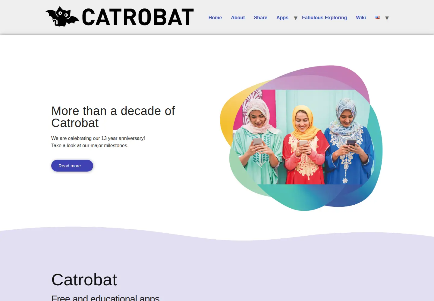 Screenshot of catrobat.org