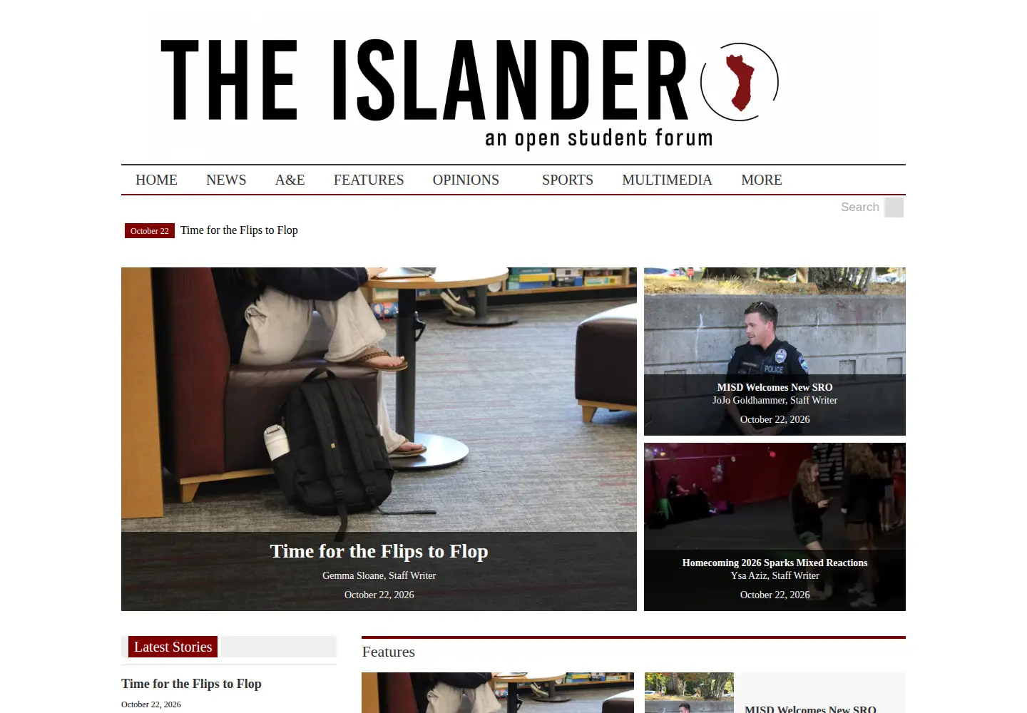 Screenshot of mihsislander.org