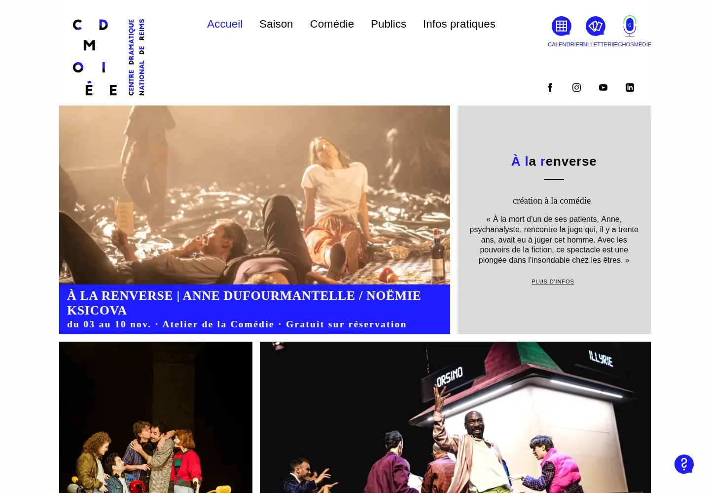 Screenshot of lacomediedereims.fr