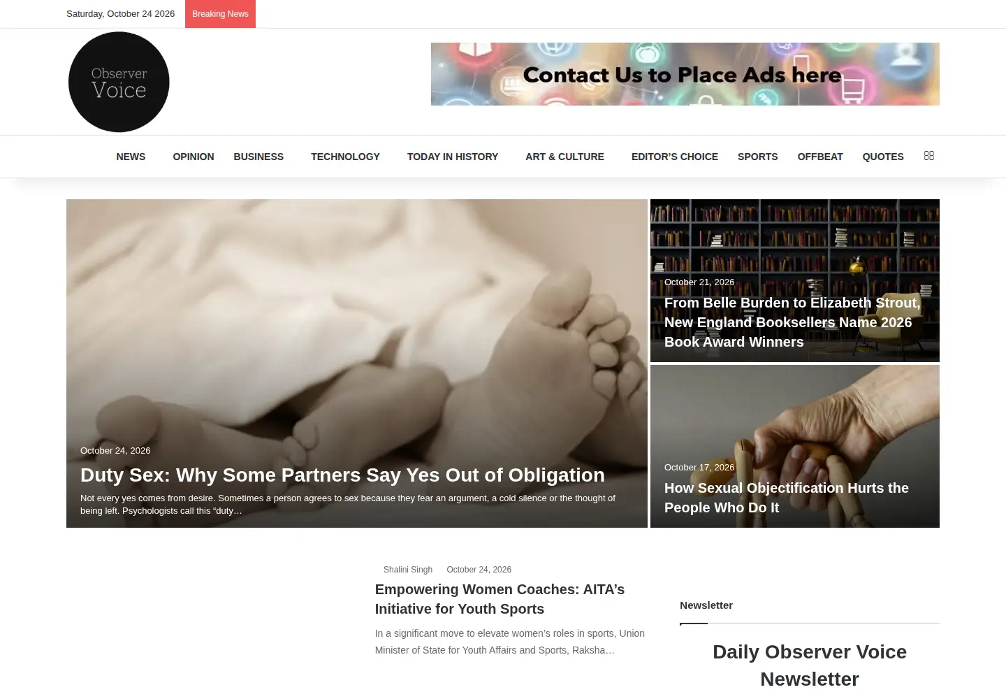 Screenshot of observervoice.com