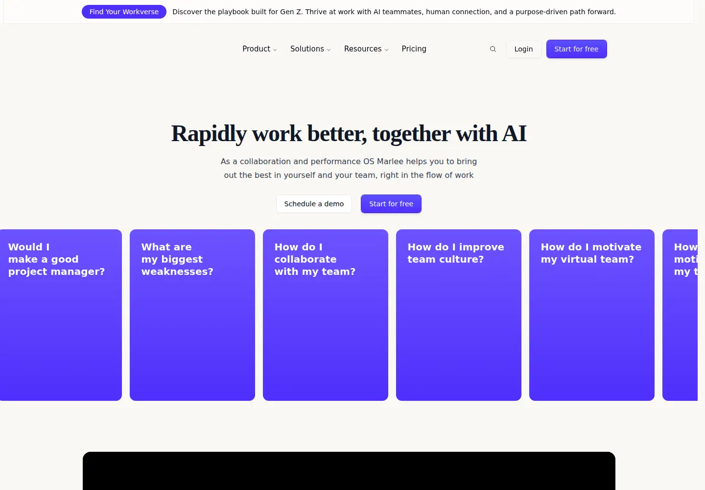 Screenshot of getmarlee.com