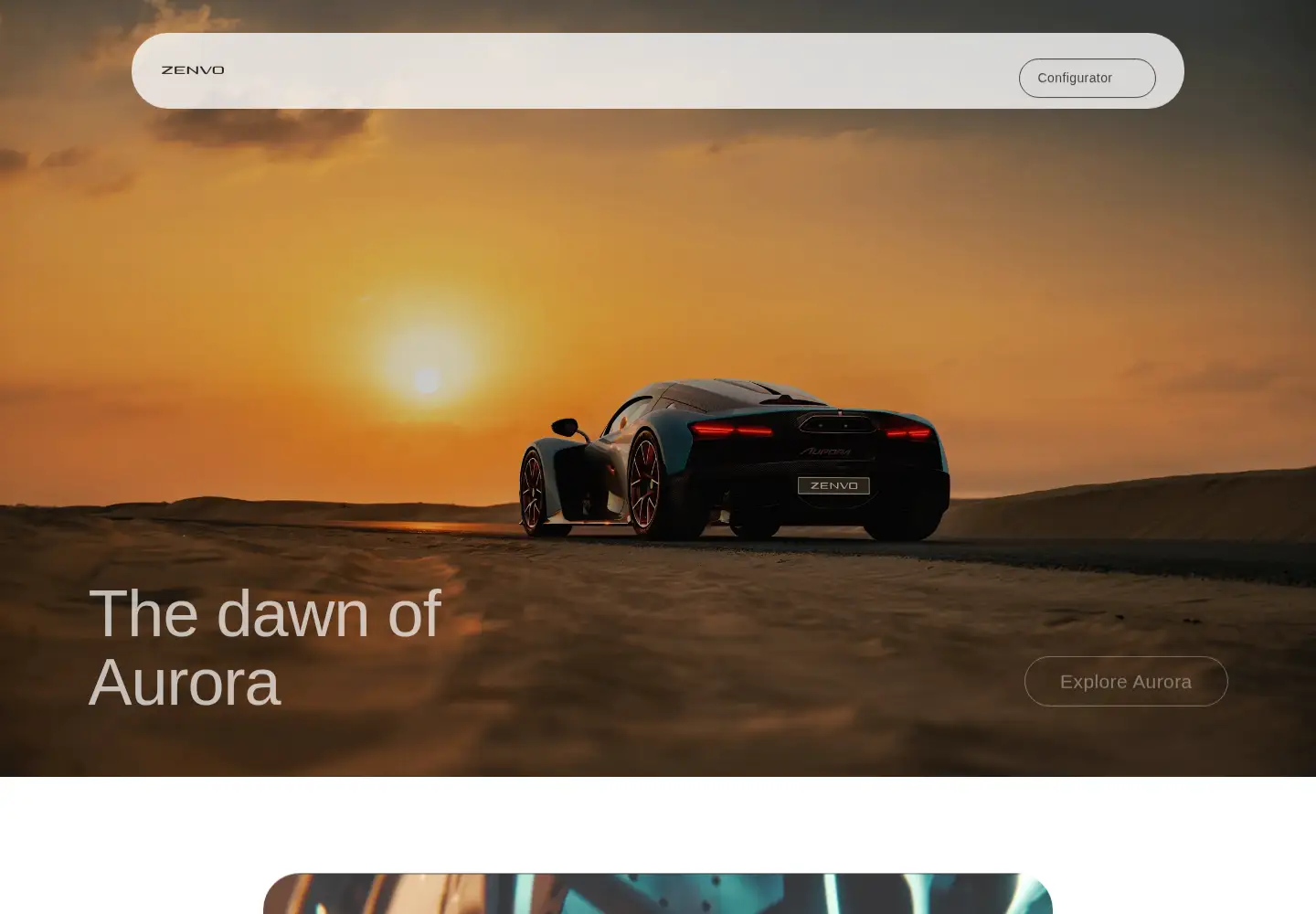 Captured homepage of zenvoautomotive.com in the current scan