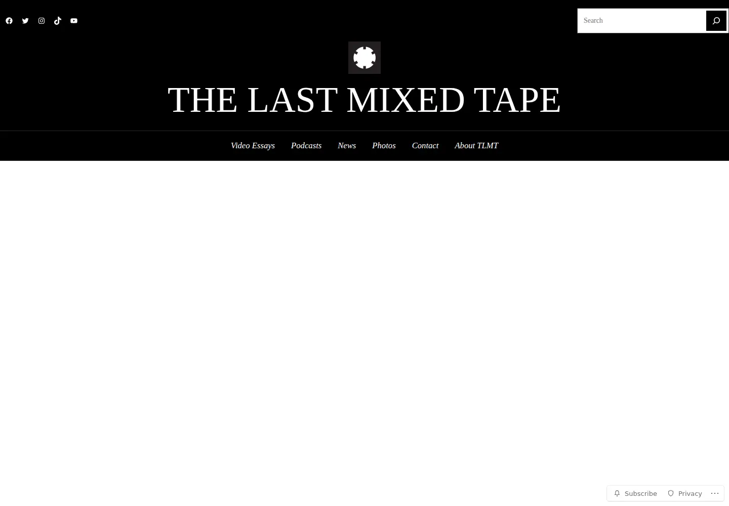 Screenshot of thelastmixedtape.com