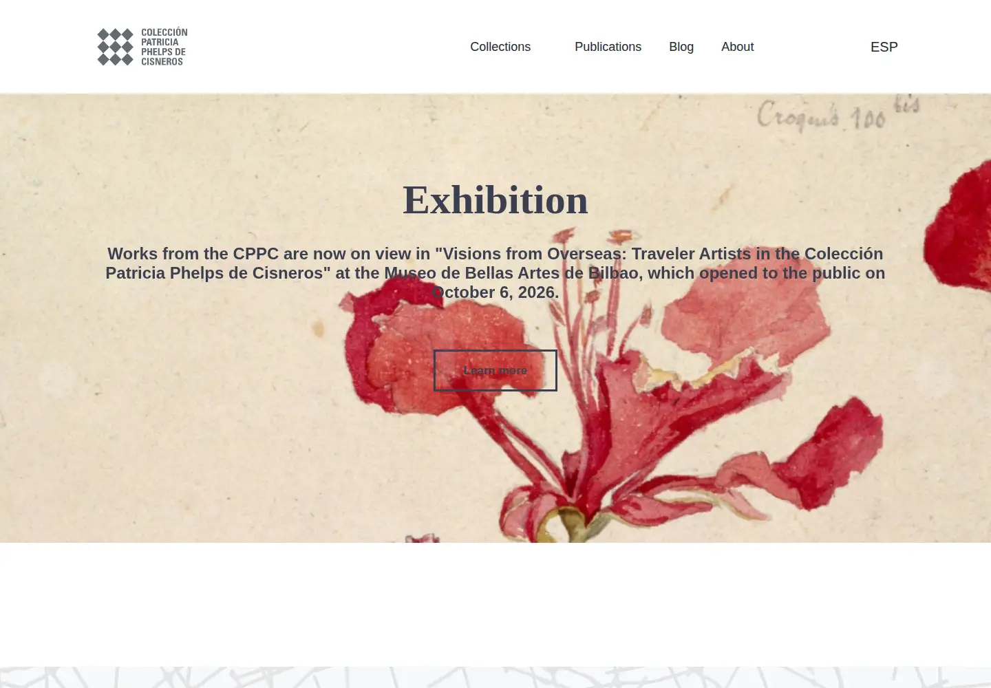 Captured homepage of coleccioncisneros.org in the current scan