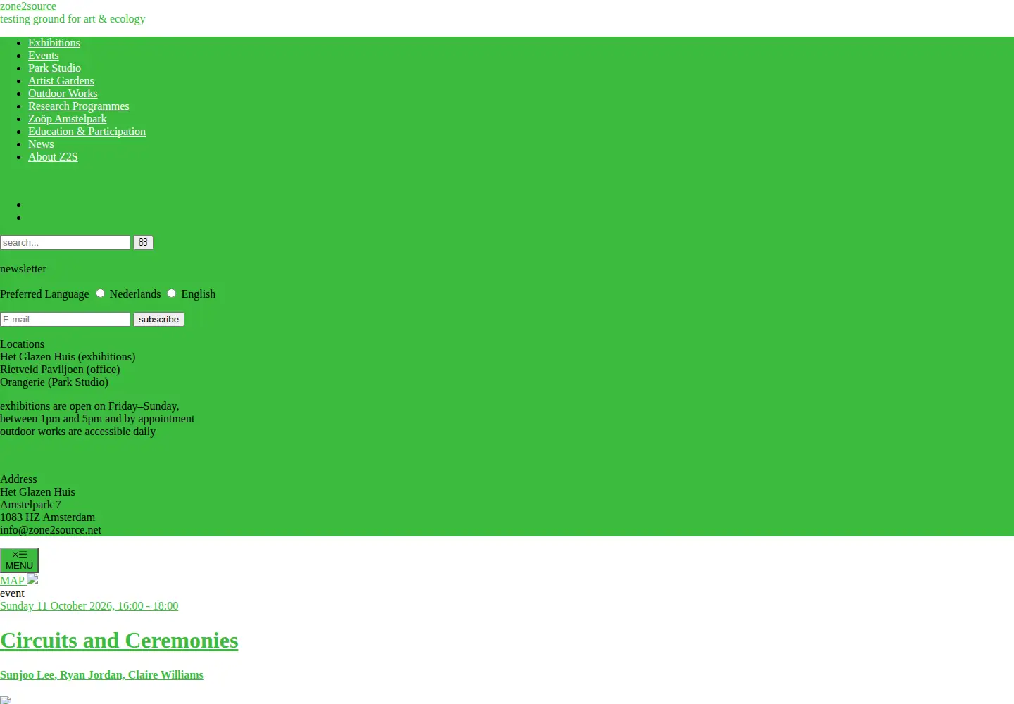 Captured homepage of zone2source.net in the current scan