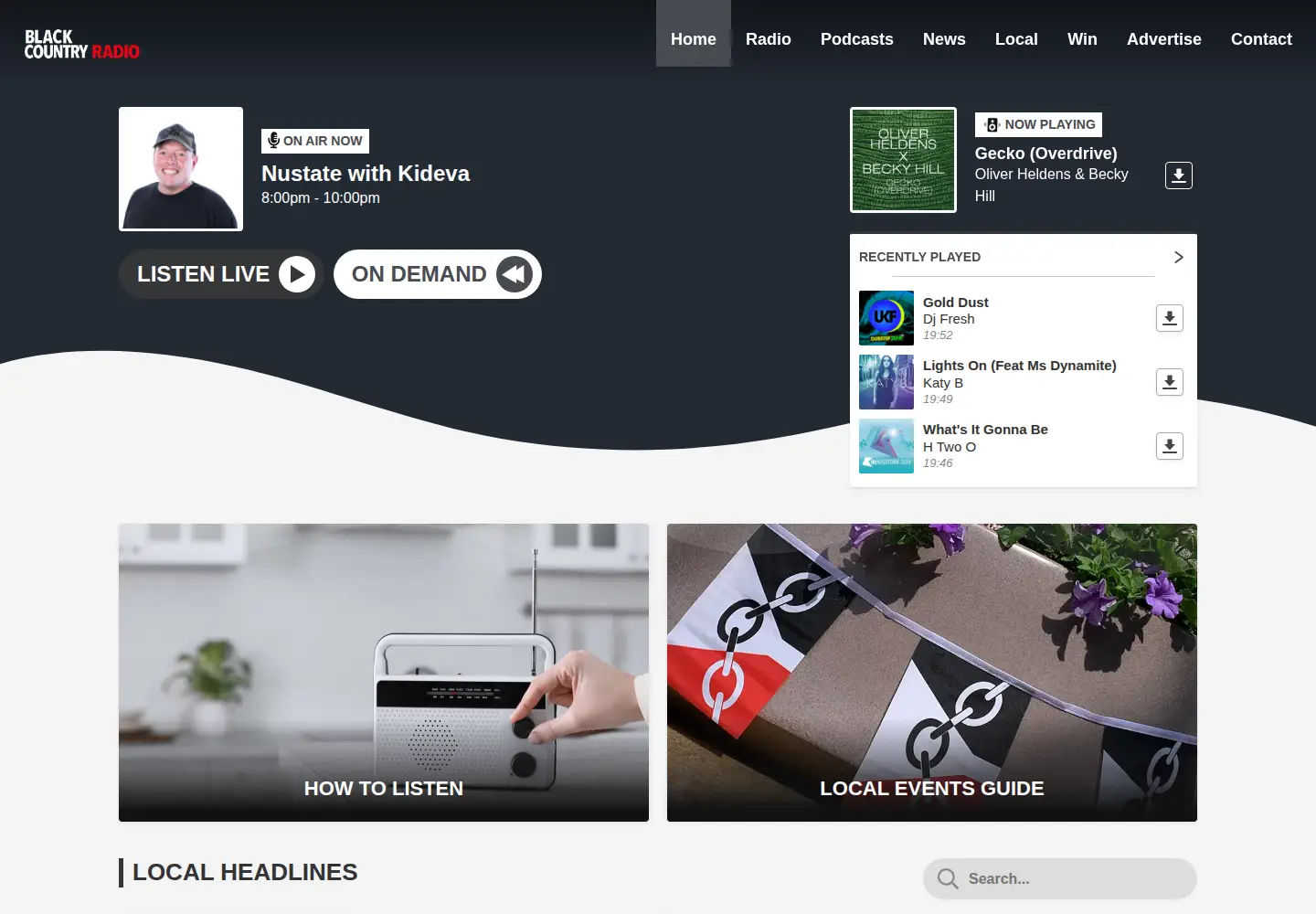 Captured homepage of blackcountryradio.co.uk in the current scan