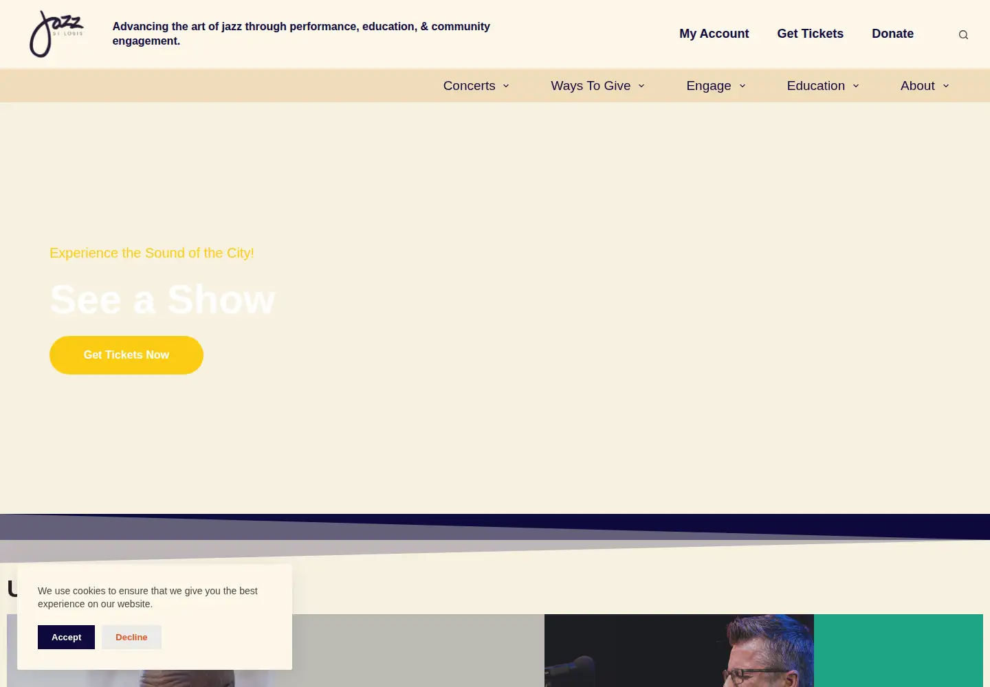 Screenshot of jazzstl.org