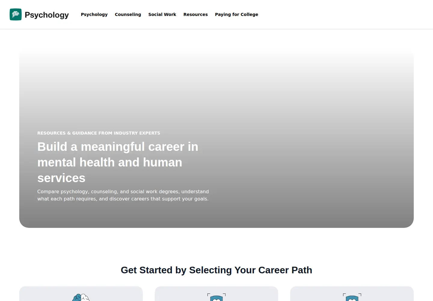 Screenshot of psychology.org