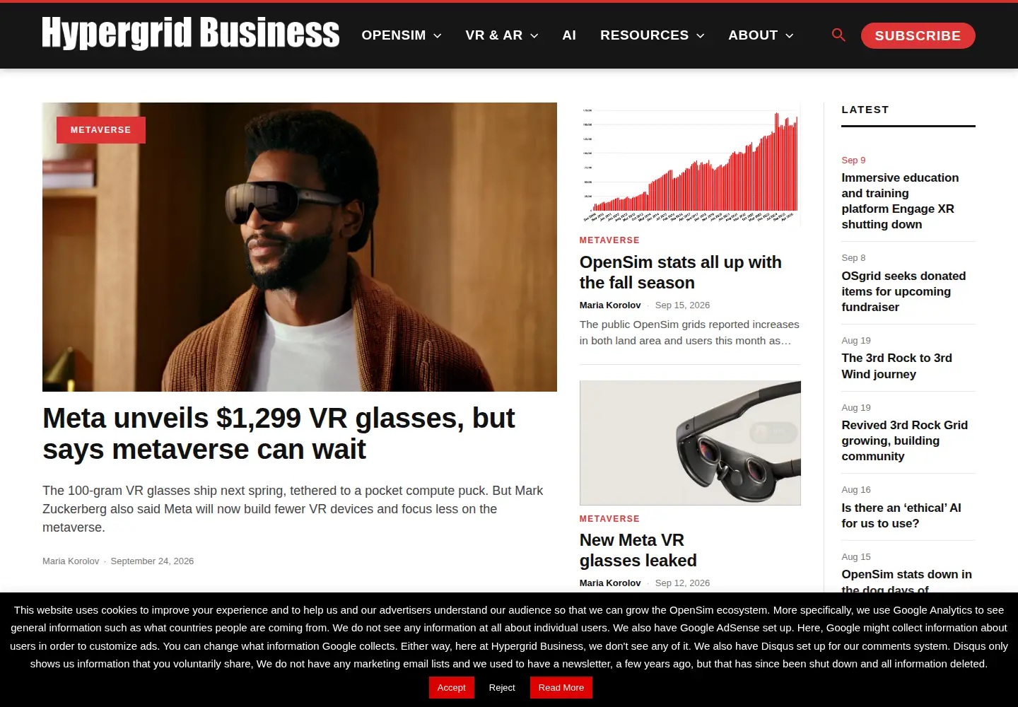 Screenshot of hypergridbusiness.com