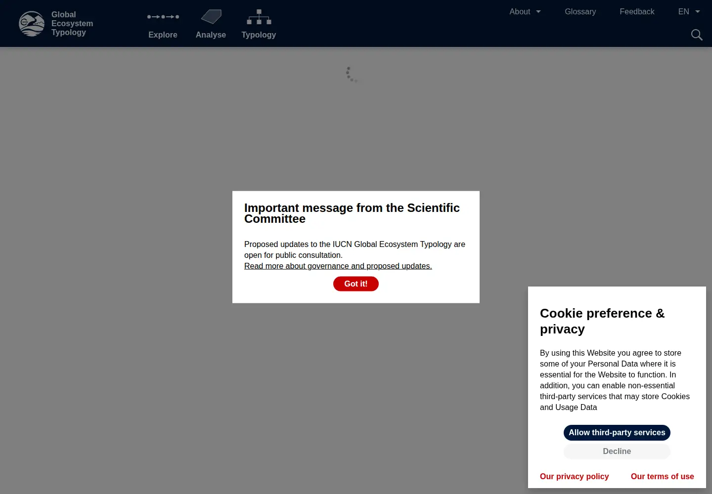 Screenshot of global-ecosystems.org