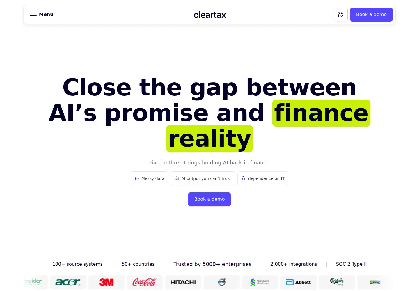Screenshot of cleartax.com