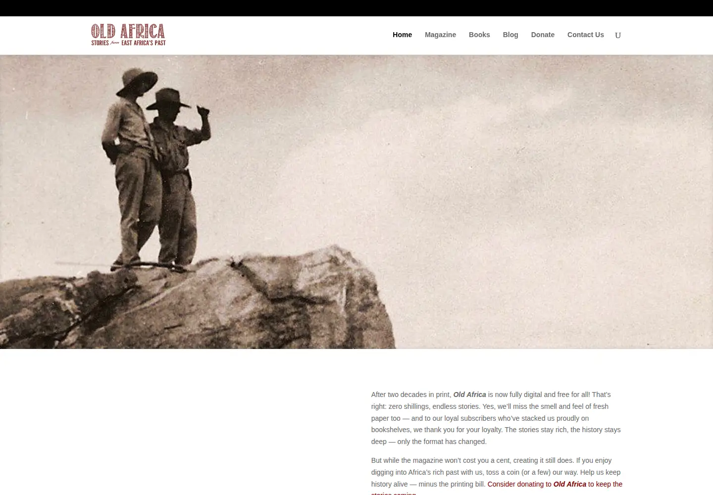 Screenshot of oldafricamagazine.com
