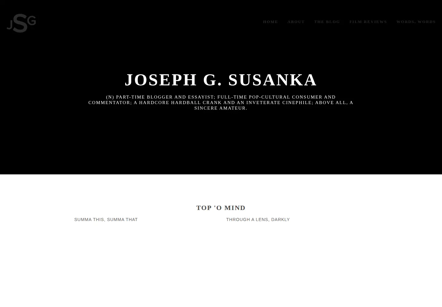 Screenshot of josephsusanka.com