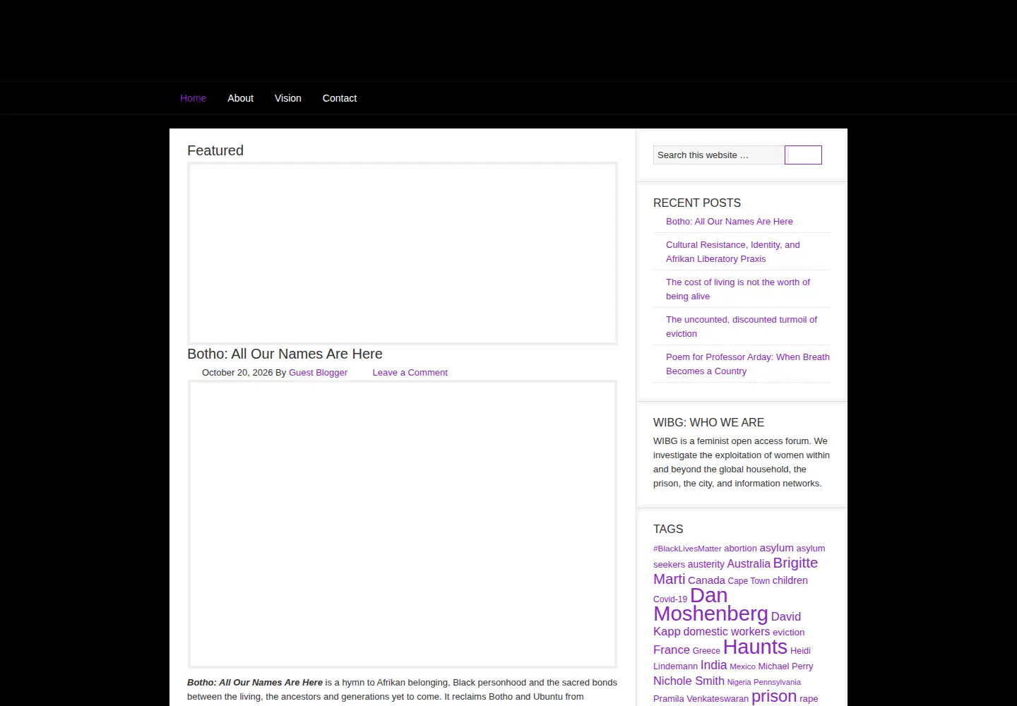 Screenshot of womeninandbeyond.org