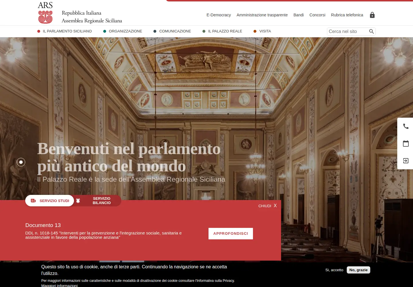 Screenshot of ars.sicilia.it