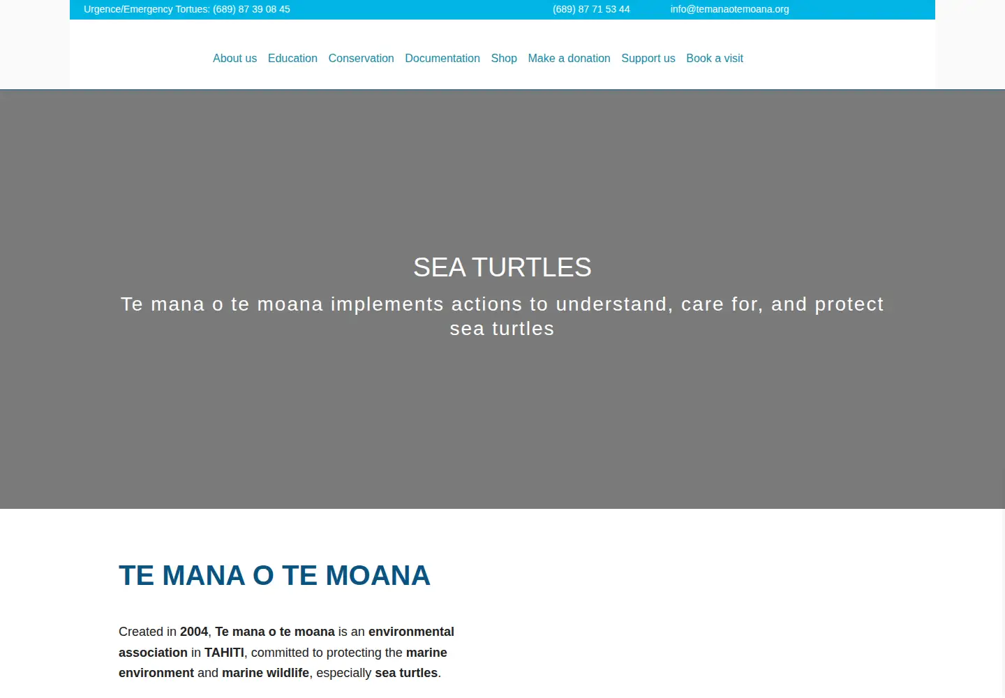 Screenshot of temanaotemoana.org