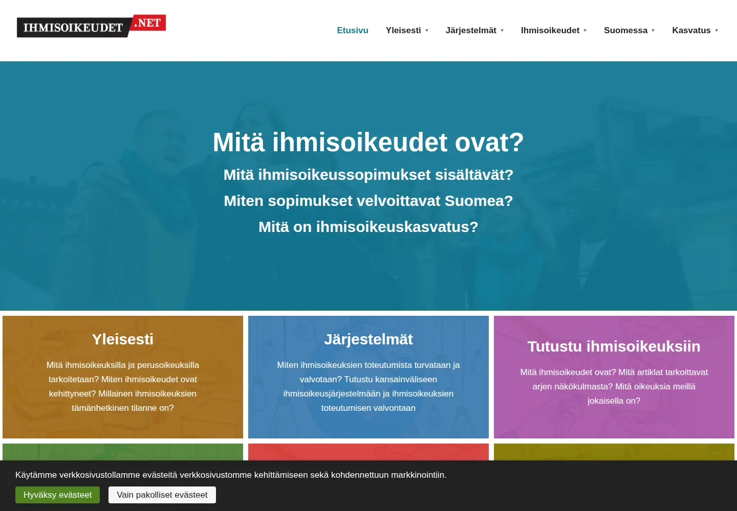 Screenshot of ihmisoikeudet.net