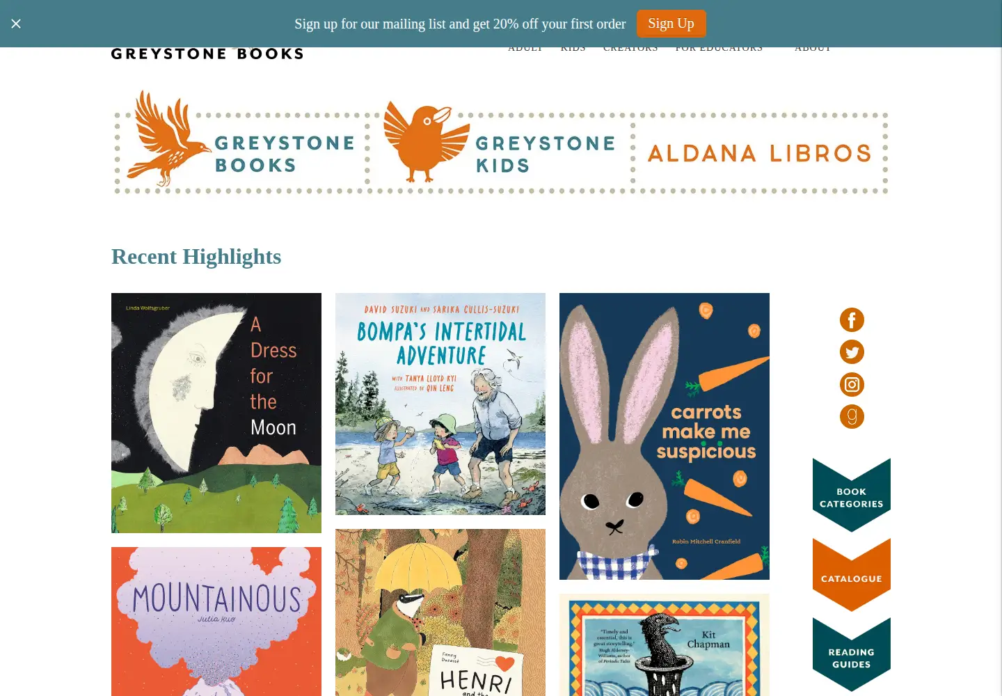 Screenshot of greystonebooks.com