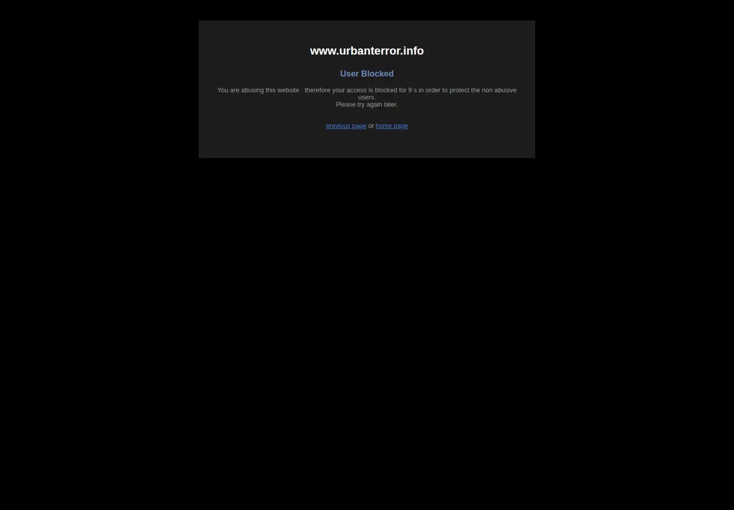 Screenshot of urbanterror.info