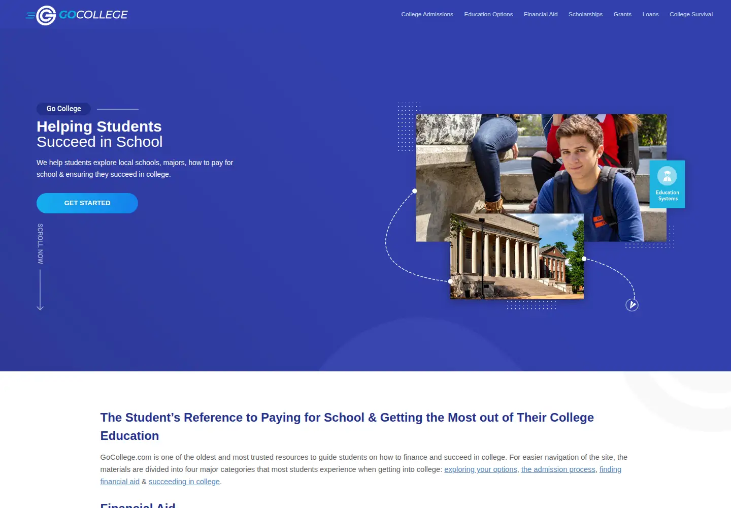 Screenshot of gocollege.com