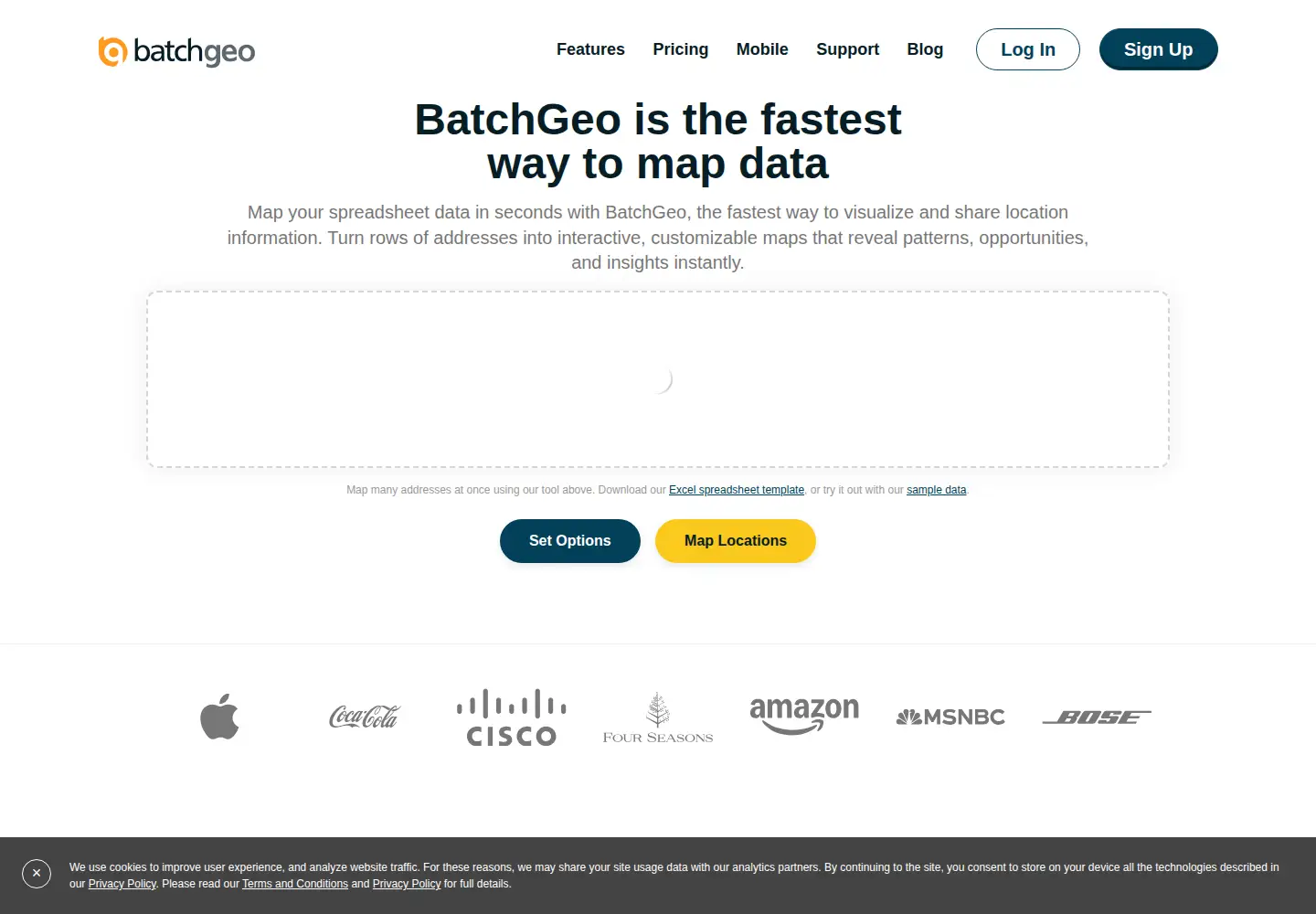 Screenshot of batchgeocode.com