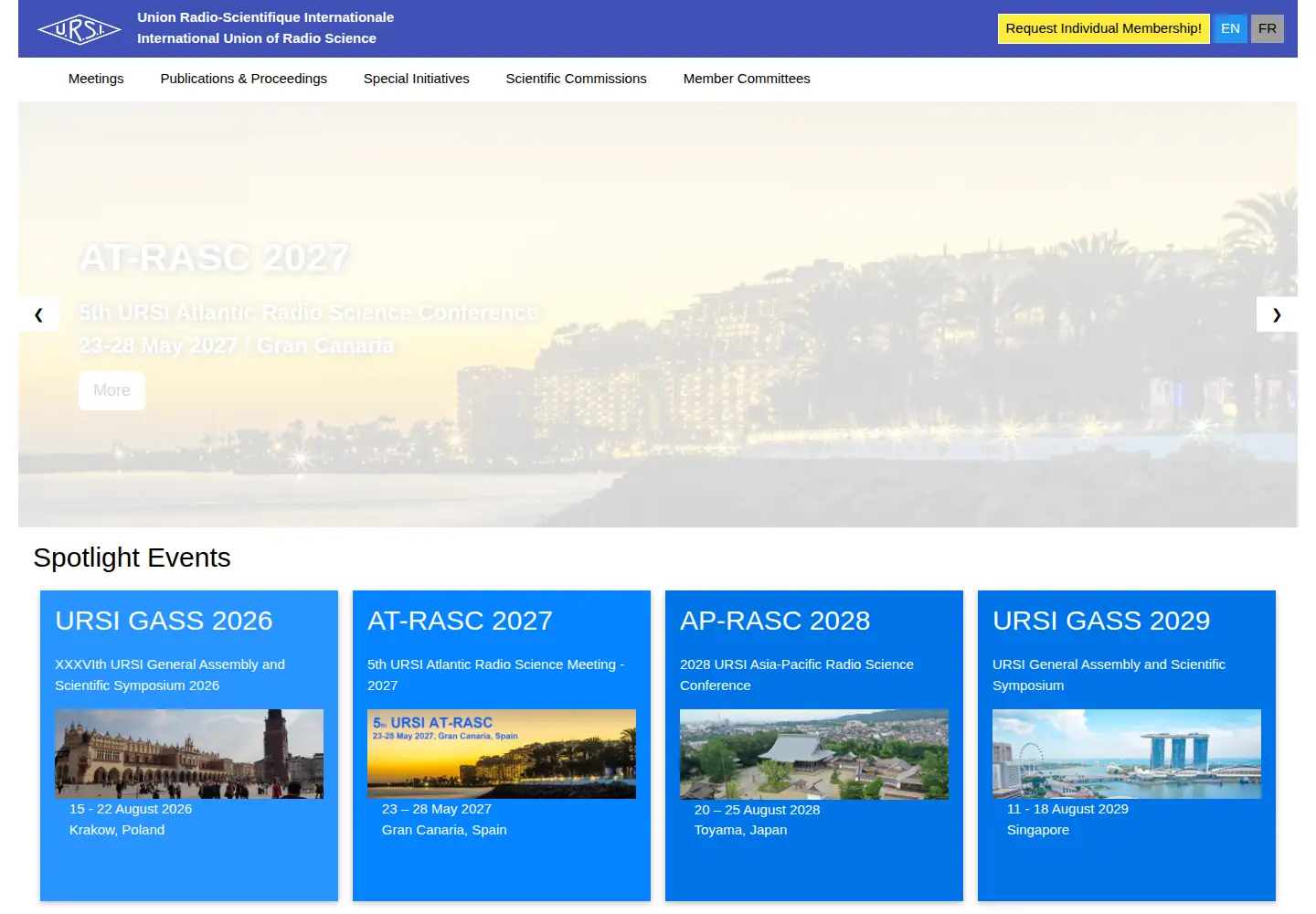 Screenshot of ursi.org