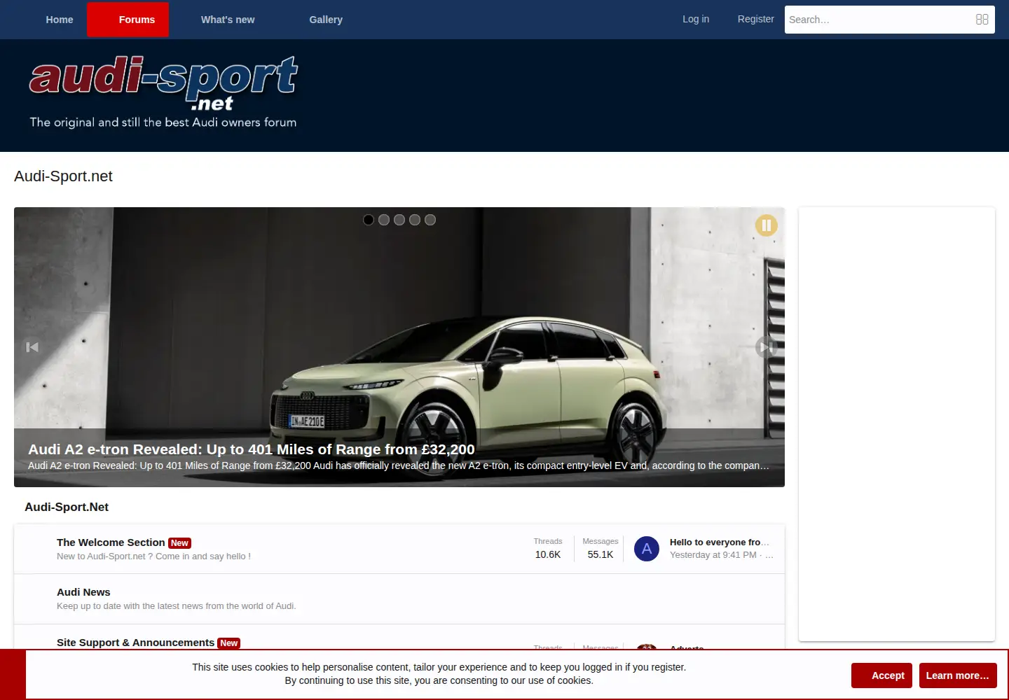 Screenshot of audi-sport.net
