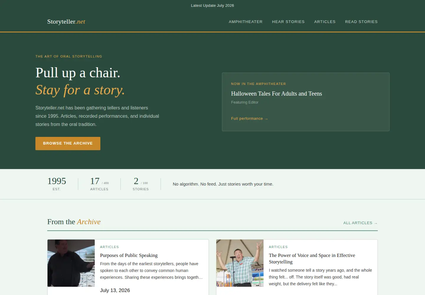 Screenshot of storyteller.net