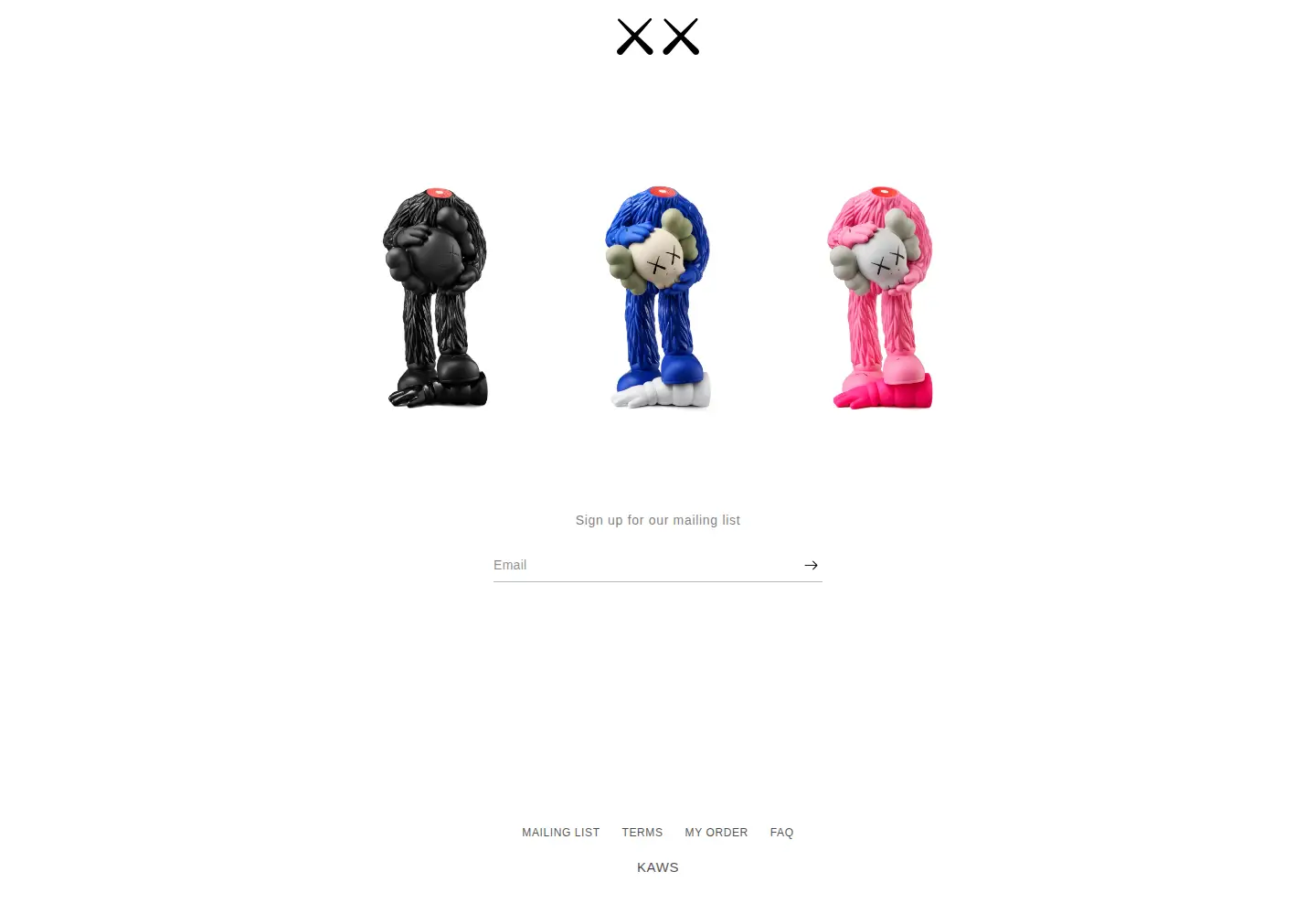 Screenshot of kawsone.com
