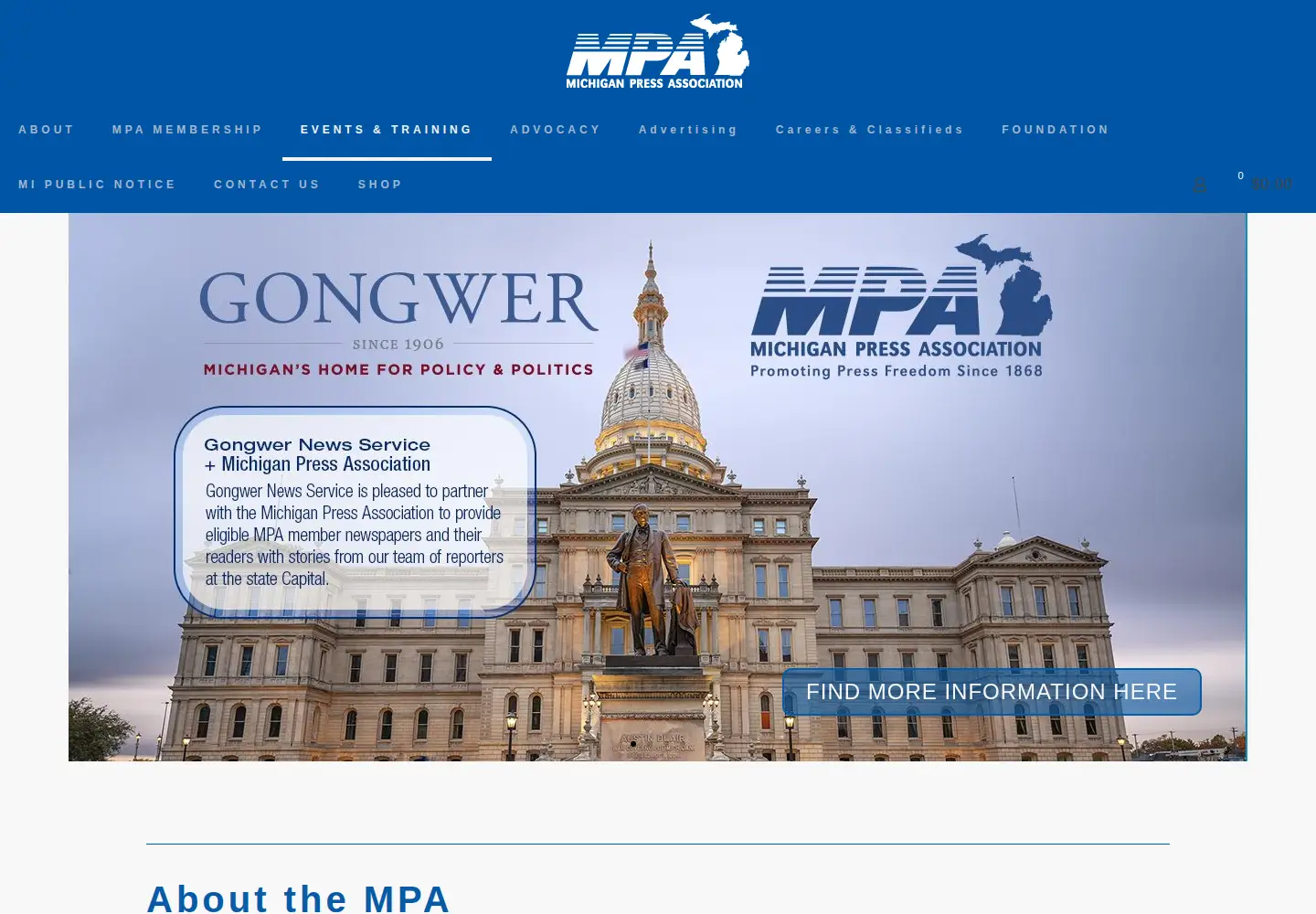 Screenshot of michiganpress.org