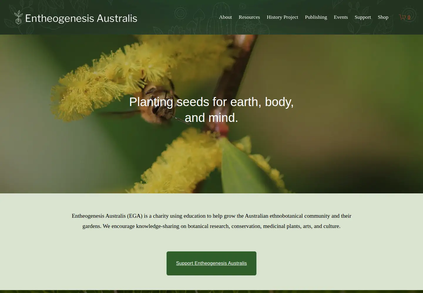 Screenshot of entheogenesis.org