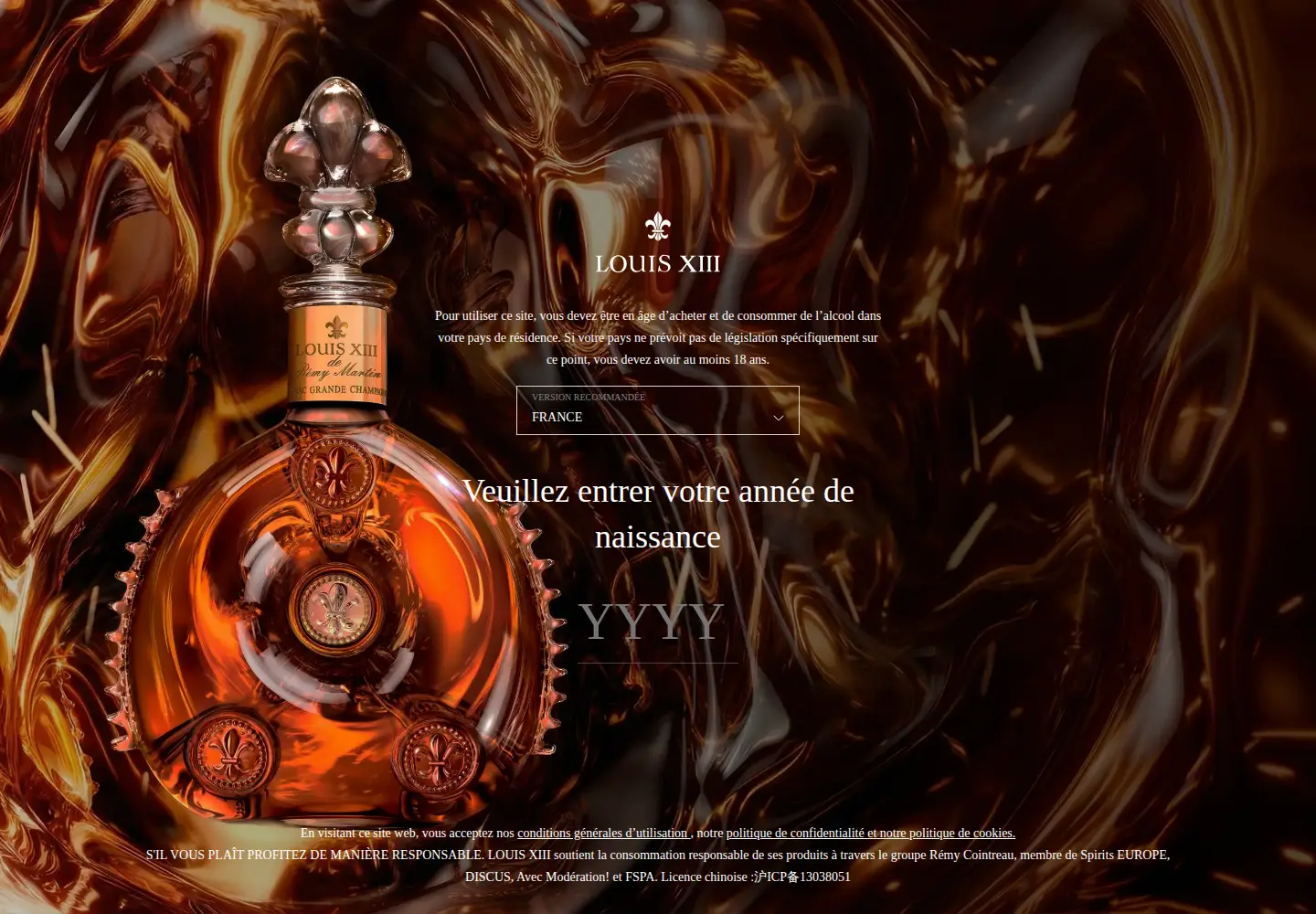 Screenshot of louisxiii-cognac.com