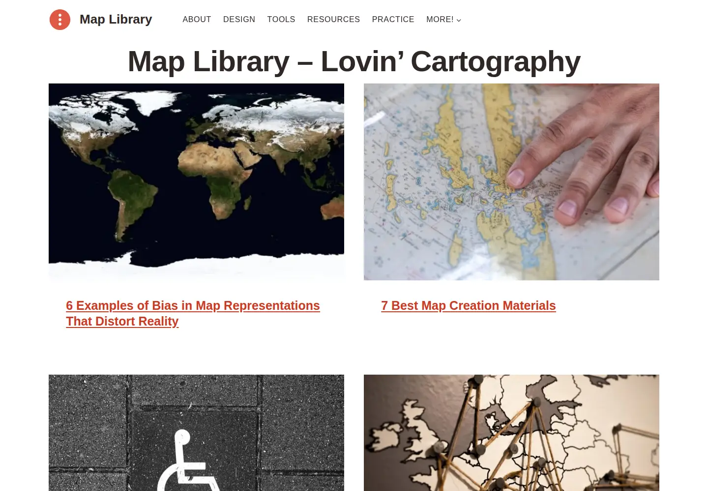 Captured homepage of maplibrary.org in the current scan