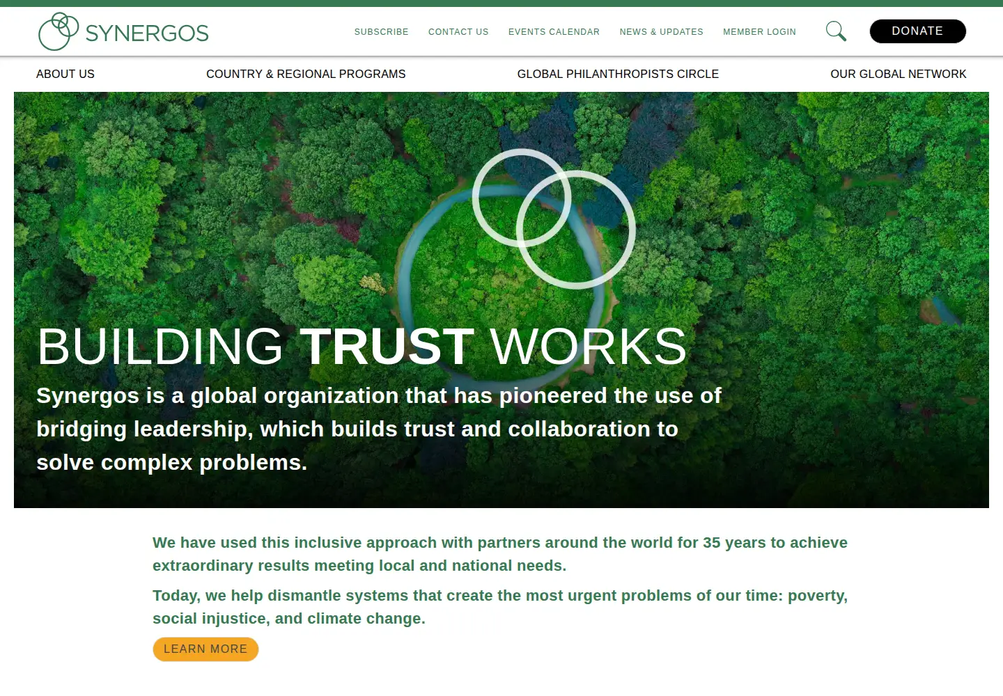 Screenshot of synergos.org