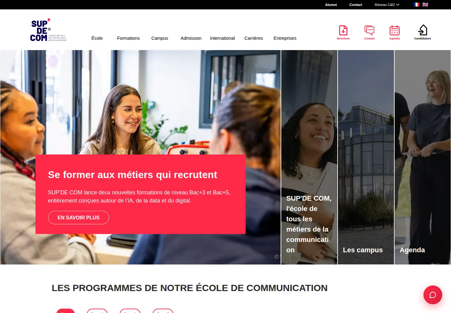 Screenshot of ecoles-supdecom.com