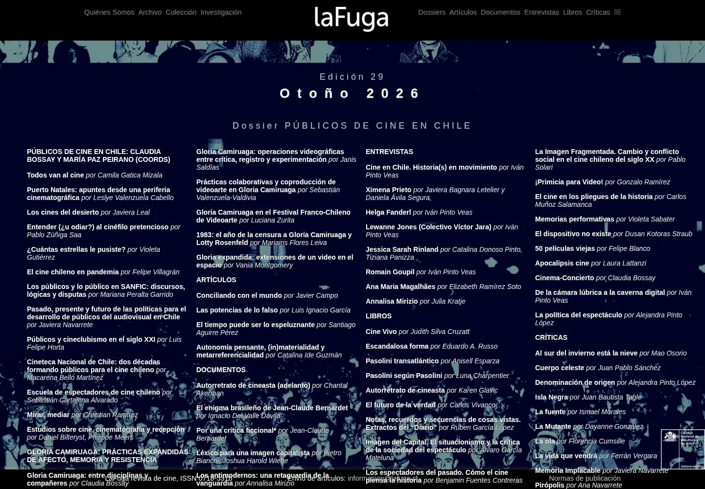Screenshot of lafuga.cl