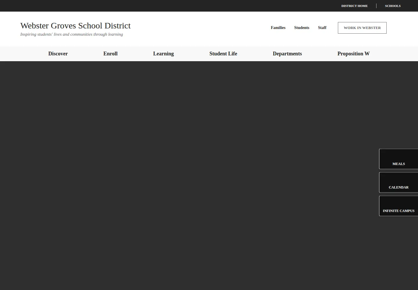 Screenshot of webster.k12.mo.us