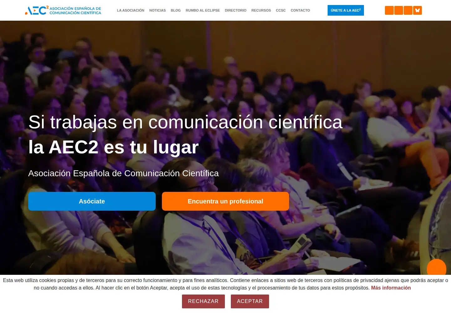 Screenshot of aecomunicacioncientifica.org