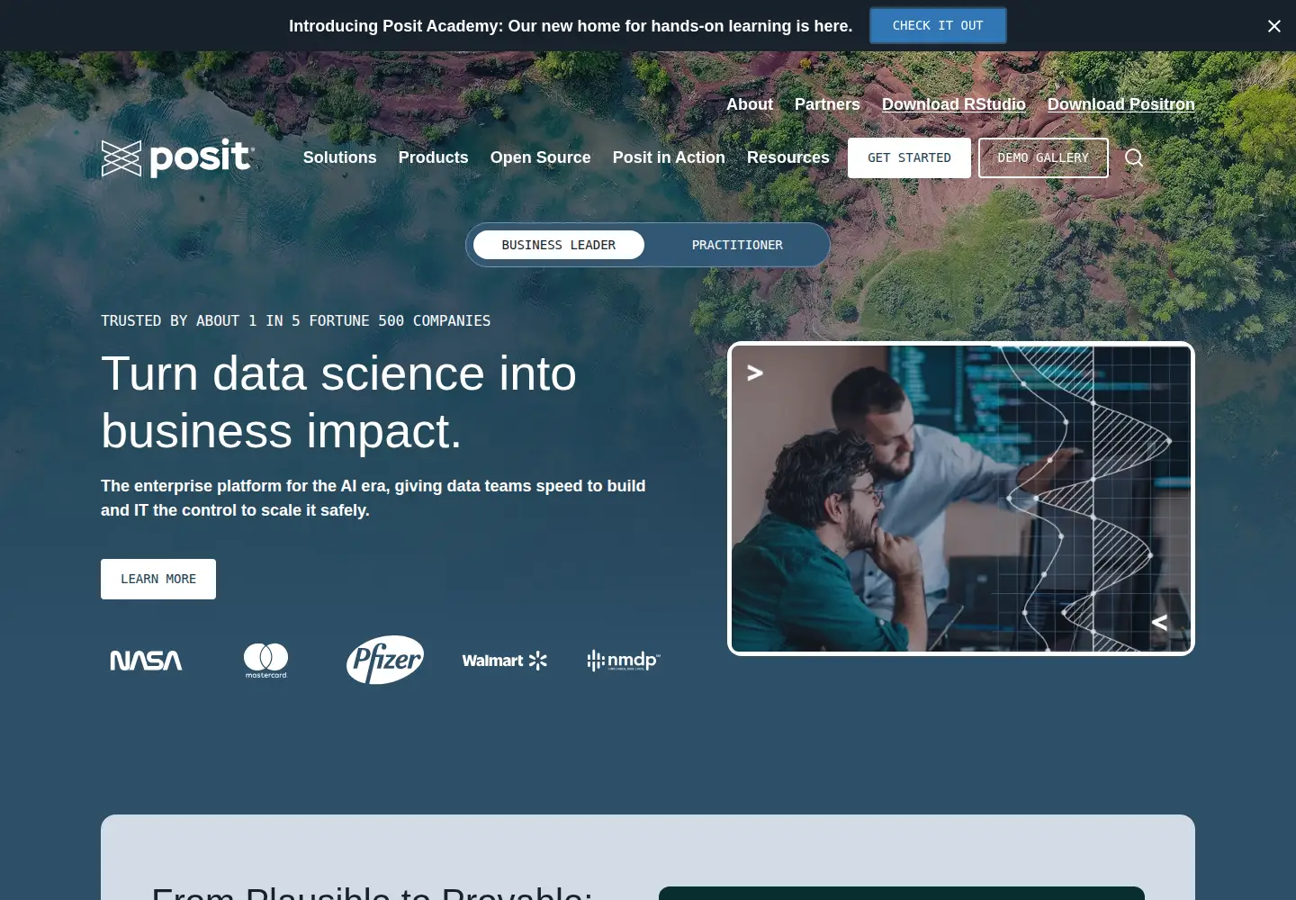 Screenshot of rstudio.com