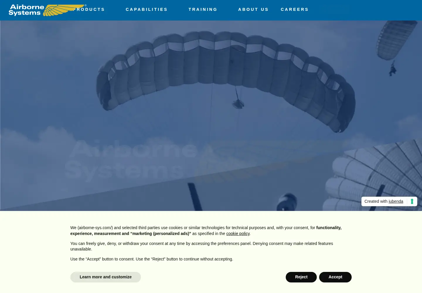 Screenshot of airborne-sys.com