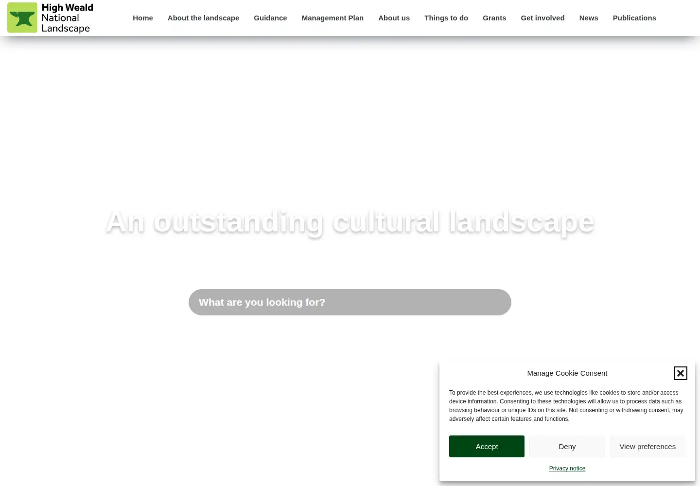Screenshot of highweald.org