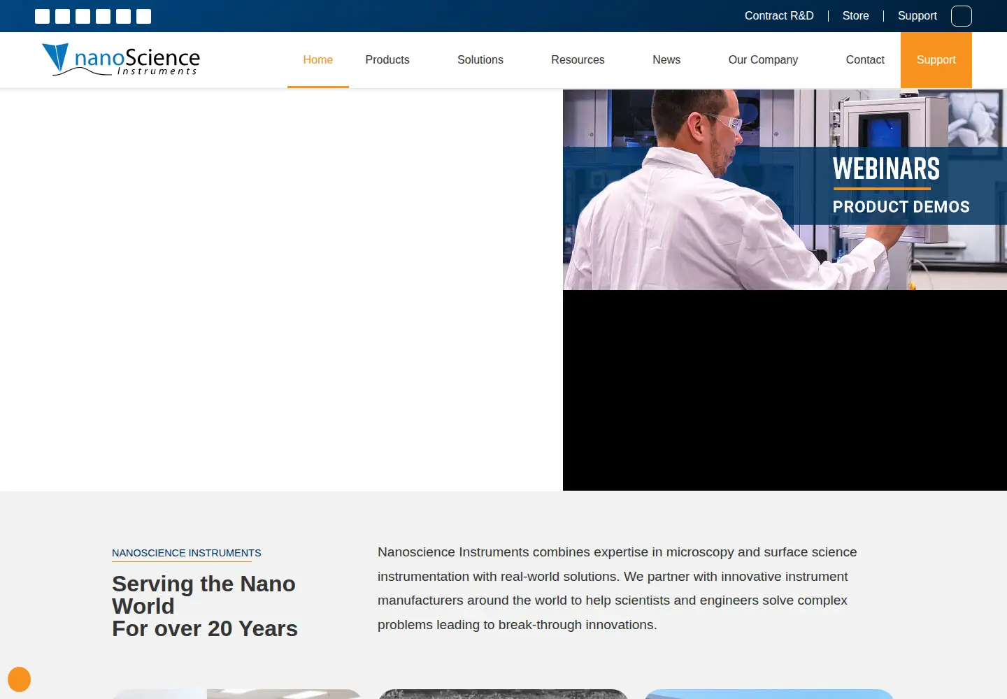 Screenshot of nanoscience.com