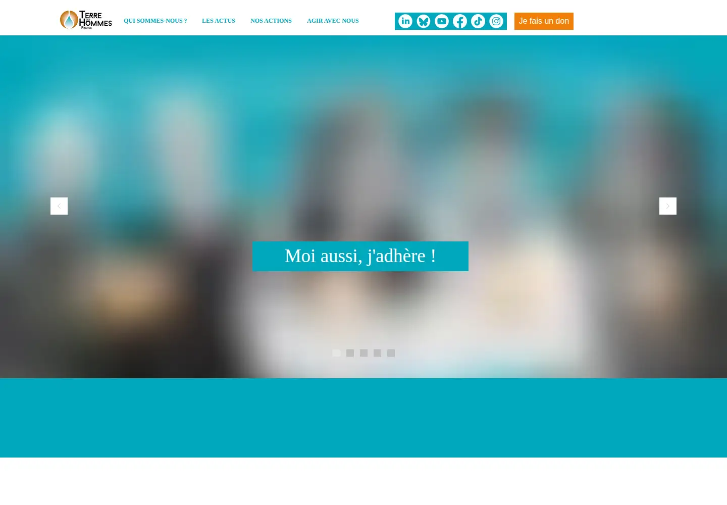 Screenshot of terredeshommes.fr
