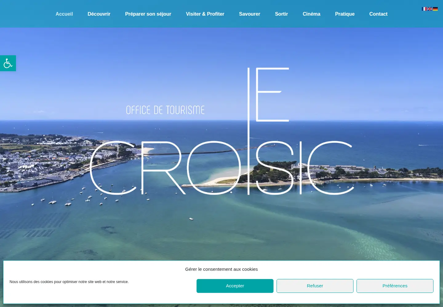 Captured homepage of tourisme-lecroisic.fr in the current scan