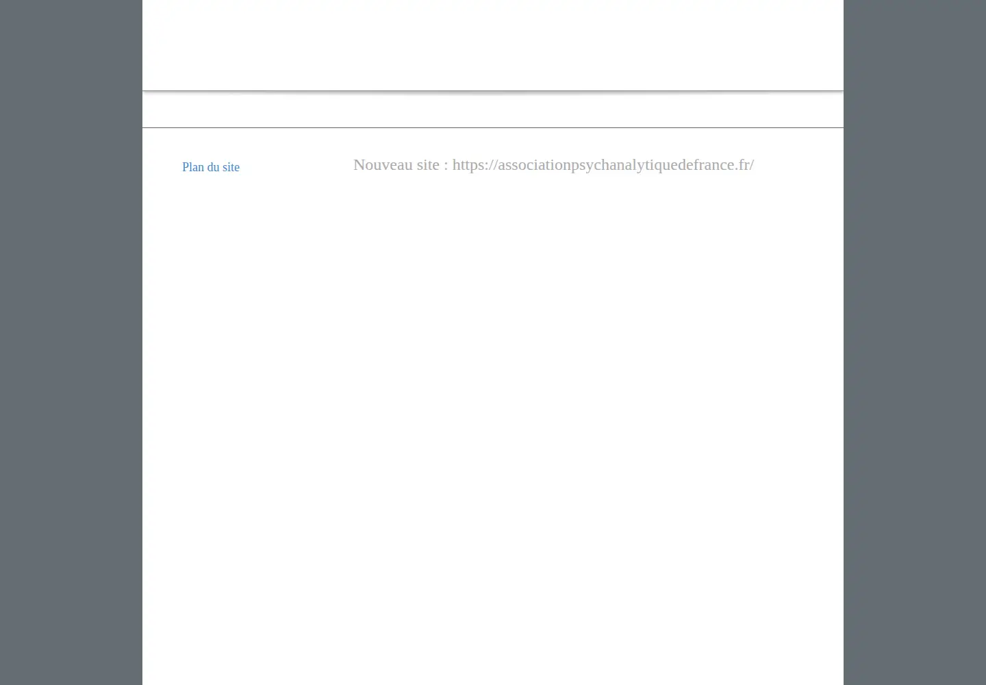 Captured homepage of associationpsychanalytiquedefrance.org in the current scan