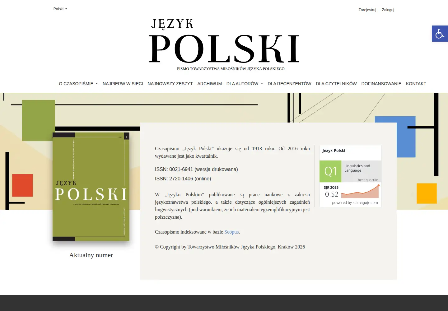 Captured homepage of jezyk-polski.pl in the current scan