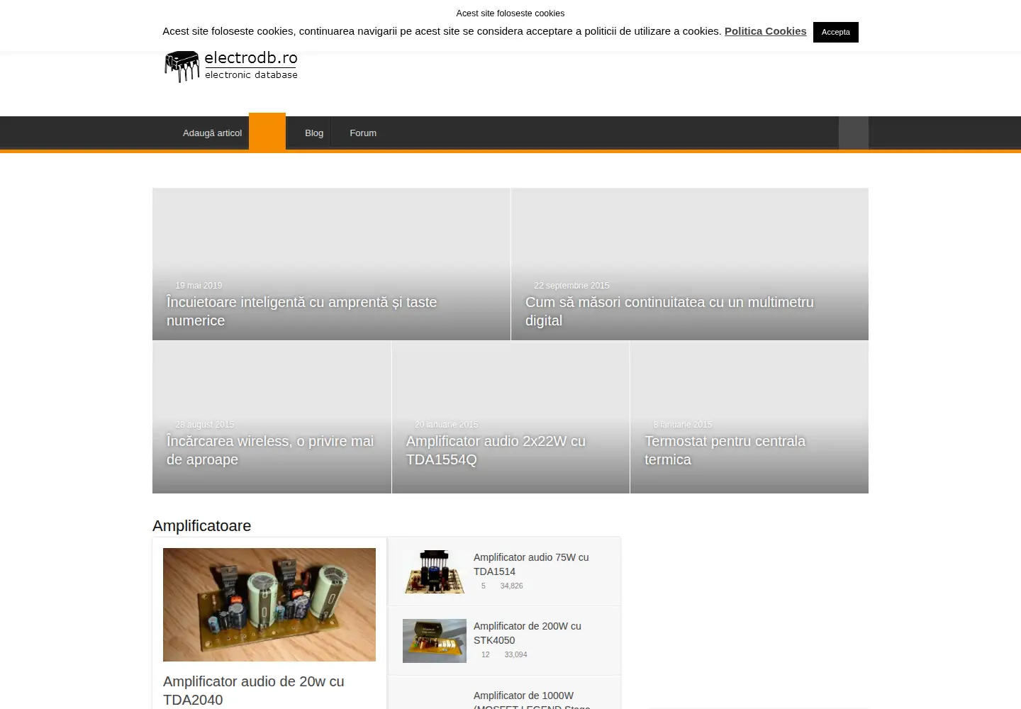 Screenshot of electrodb.ro