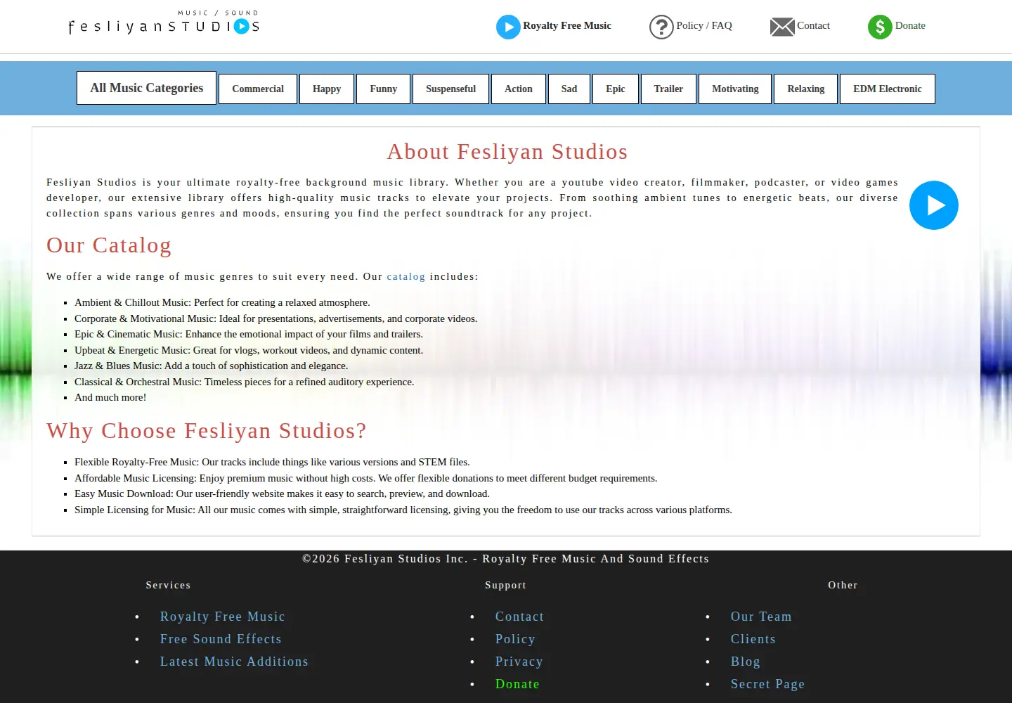 Screenshot of fesliyanstudios.com